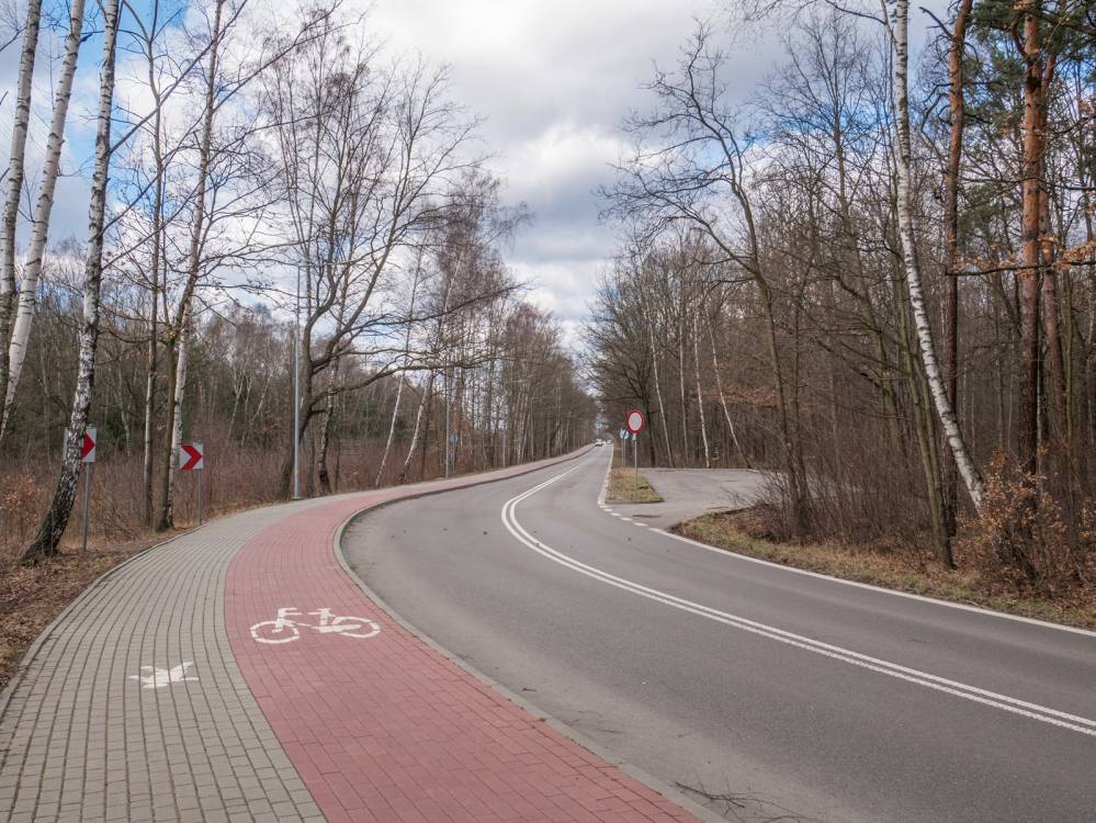 Czerwony szlak rowerowy nr 110 w Mysłowicach