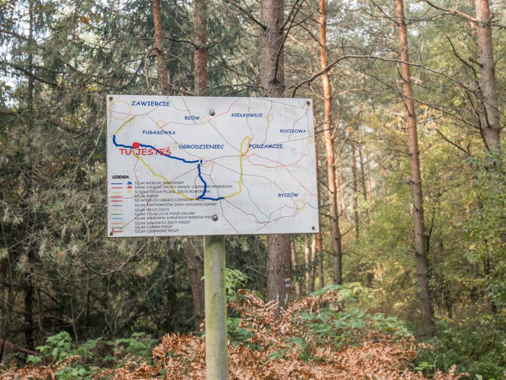 Niebieski szlak rowerowy Zawiercie - Ogrodzieniec